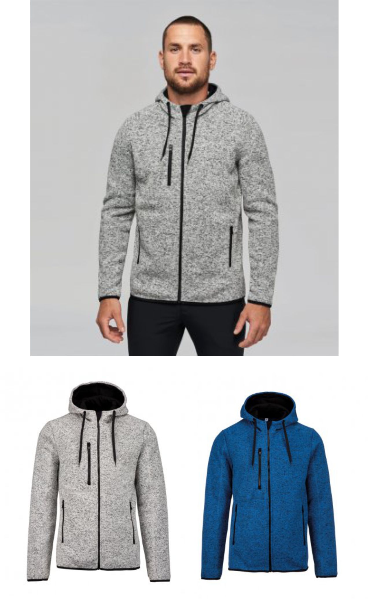 Proact PA365 Heather Hooded Jacket  Proact PA365 Heather Hooded Jacket